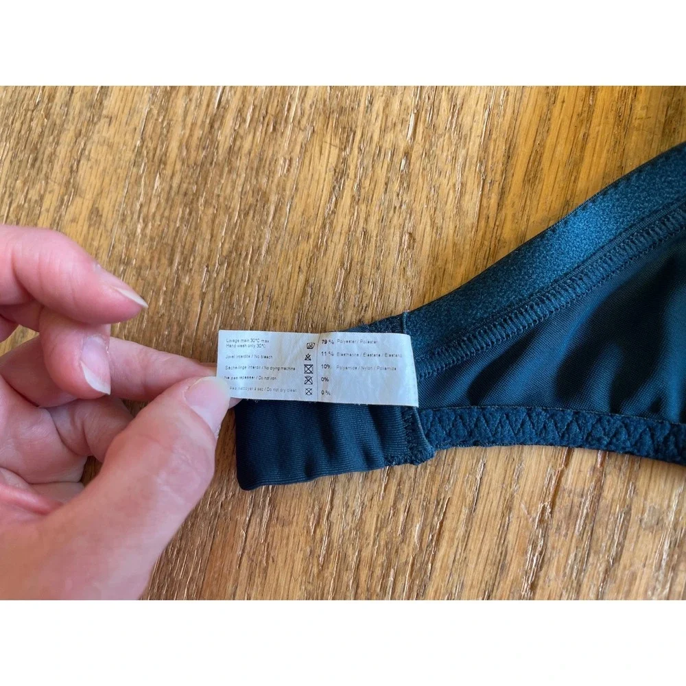 Simone Perele Andora 3D Molded Bra Teal Blue Lace 36F 131343 Underwire